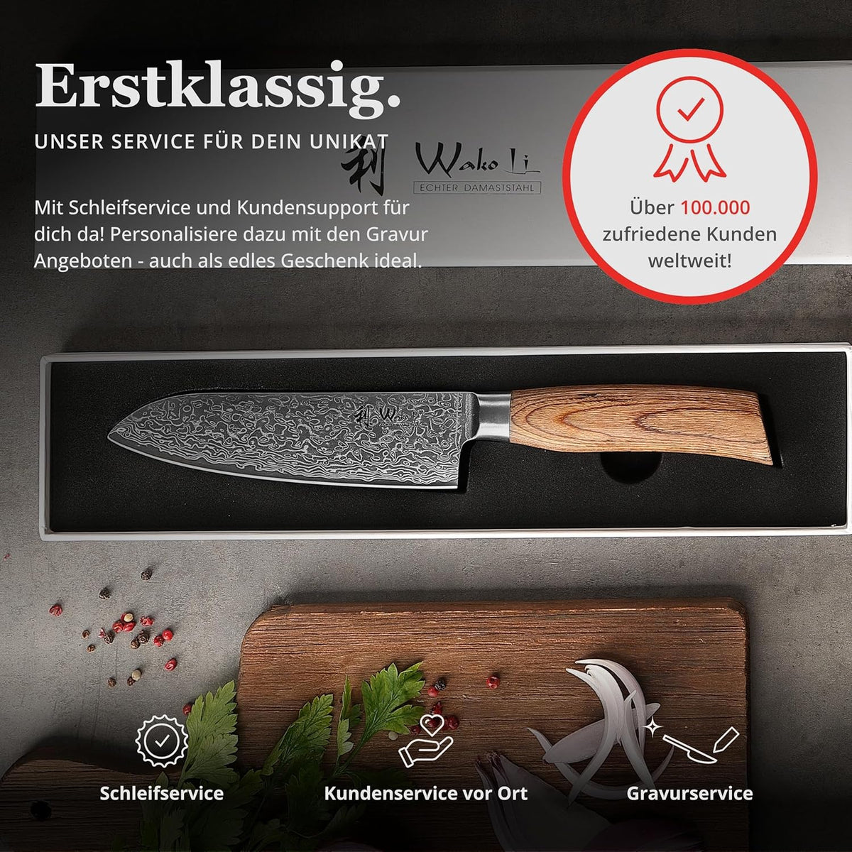 EDIB Pro Peeling Knife, 2.4" VG10 Damascus Blade, Pakkawood Handle | Peeling chef knife for apples, potatoes, citrus and tourné cuts, with close in-hand control for delicate shaping and trimming