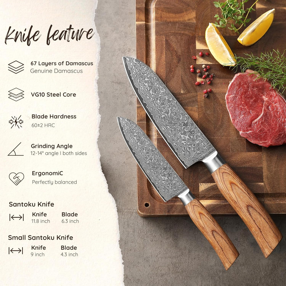 EDIB Pro Peeling Knife, 2.4" VG10 Damascus Blade, Pakkawood Handle | Peeling chef knife for apples, potatoes, citrus and tourné cuts, with close in-hand control for delicate shaping and trimming