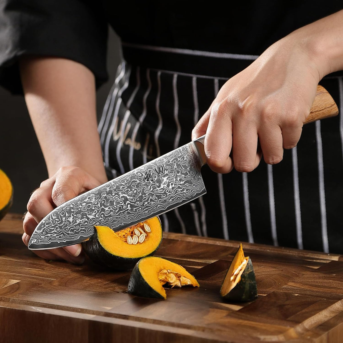 EDIB Pro Peeling Knife, 2.4" VG10 Damascus Blade, Pakkawood Handle | Peeling chef knife for apples, potatoes, citrus and tourné cuts, with close in-hand control for delicate shaping and trimming