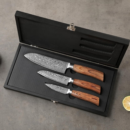 EDIB Pro Peeling Knife, 2.4" VG10 Damascus Blade, Pakkawood Handle | Peeling chef knife for apples, potatoes, citrus and tourné cuts, with close in-hand control for delicate shaping and trimming