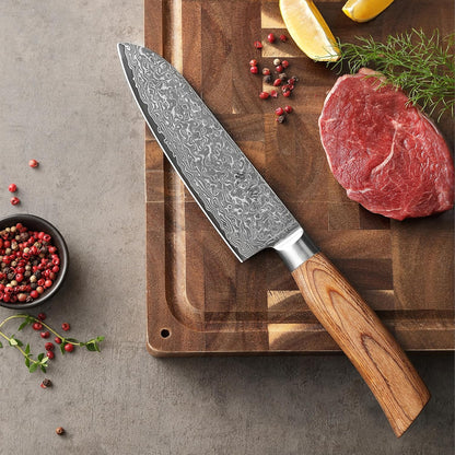 EDIB Pro Peeling Knife, 2.4" VG10 Damascus Blade, Pakkawood Handle | Peeling chef knife for apples, potatoes, citrus and tourné cuts, with close in-hand control for delicate shaping and trimming