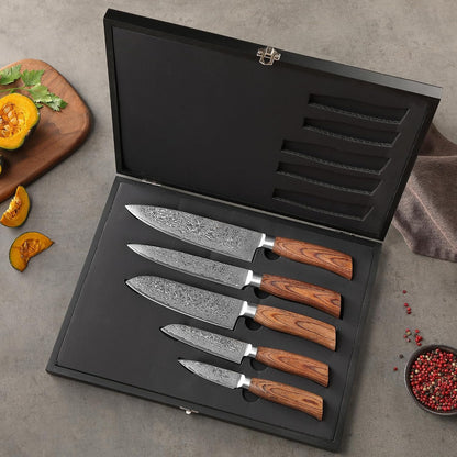 EDIB Pro Peeling Knife, 2.4" VG10 Damascus Blade, Pakkawood Handle | Peeling chef knife for apples, potatoes, citrus and tourné cuts, with close in-hand control for delicate shaping and trimming