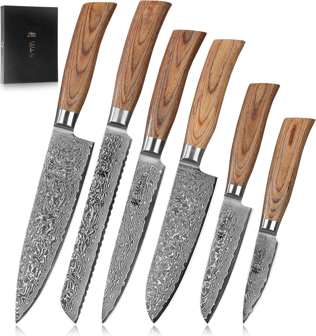 EDIB Pro Peeling Knife, 2.4" VG10 Damascus Blade, Pakkawood Handle | Peeling chef knife for apples, potatoes, citrus and tourné cuts, with close in-hand control for delicate shaping and trimming