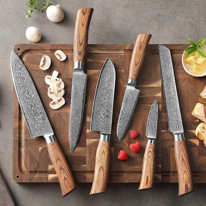 EDIB Pro Peeling Knife, 2.4" VG10 Damascus Blade, Pakkawood Handle | Peeling chef knife for apples, potatoes, citrus and tourné cuts, with close in-hand control for delicate shaping and trimming