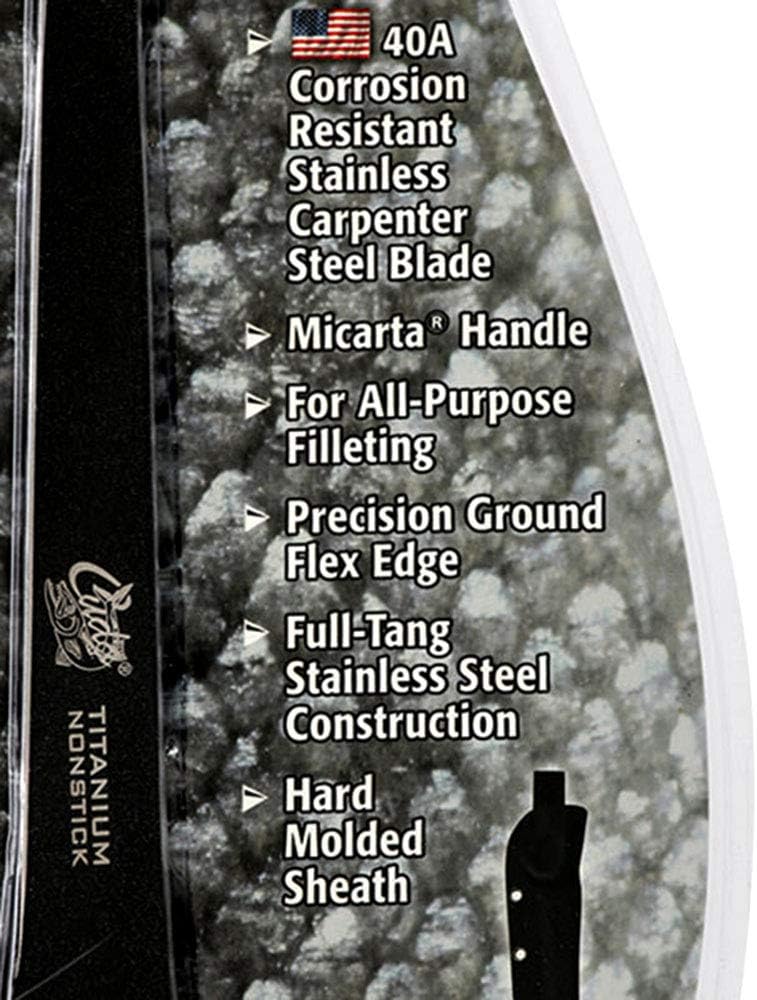 6'' Fillet ProfeSSIonal Saltwater & Freshwater Corrosion Resistant Stainless Carpenter Steel Fish Filleting Knife With Hard Molded Sheath Included