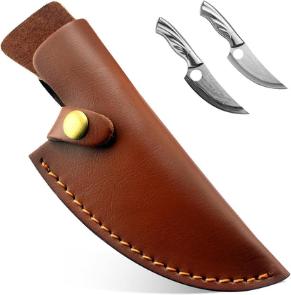 6 Inch PU Leather Knife Sheath for Matsato Knives, Universal PU Leather Sheath with Belt Loop for Kitchen Chef and Boning Knives, Suitable for Knives with Blade Lengths of 6in/15.24cm or Less (6in Brown 1pc)