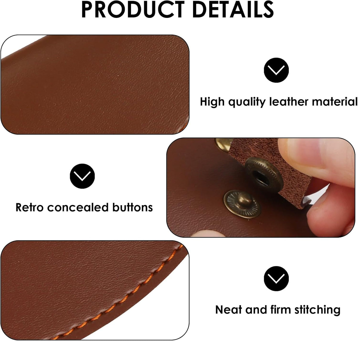 6 Inch PU Leather Knife Sheath for Matsato Knives, Universal PU Leather Sheath with Belt Loop for Kitchen Chef and Boning Knives, Suitable for Knives with Blade Lengths of 6in/15.24cm or Less (6in Brown 1pc)
