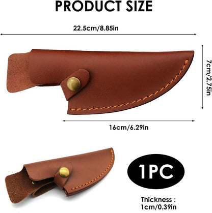 6 Inch PU Leather Knife Sheath for Matsato Knives, Universal PU Leather Sheath with Belt Loop for Kitchen Chef and Boning Knives, Suitable for Knives with Blade Lengths of 6in/15.24cm or Less (6in Brown 1pc)
