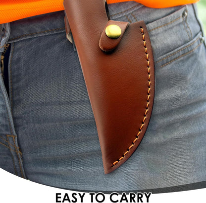 6 Inch PU Leather Knife Sheath for Matsato Knives, Universal PU Leather Sheath with Belt Loop for Kitchen Chef and Boning Knives, Suitable for Knives with Blade Lengths of 6in/15.24cm or Less (6in Brown 1pc)