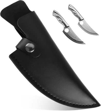 6 Inch PU Leather Knife Sheath for Matsato Knives, Universal PU Leather Sheath with Belt Loop for Kitchen Chef and Boning Knives, Suitable for Knives with Blade Lengths of 6in/15.24cm or Less (6in Brown 1pc)