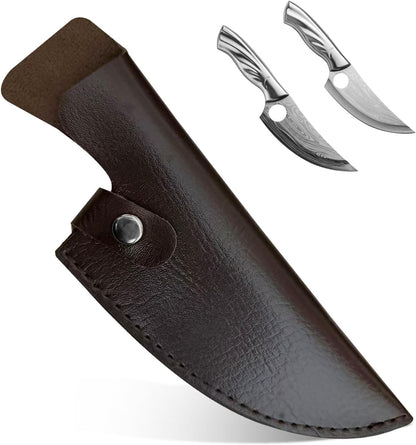 6 Inch PU Leather Knife Sheath for Matsato Knives, Universal PU Leather Sheath with Belt Loop for Kitchen Chef and Boning Knives, Suitable for Knives with Blade Lengths of 6in/15.24cm or Less (6in Brown 1pc)