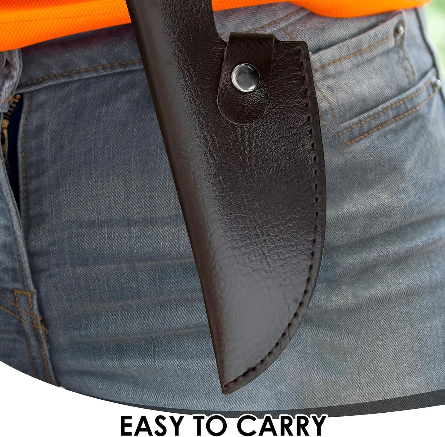6 Inch PU Leather Knife Sheath for Matsato Knives, Universal PU Leather Sheath with Belt Loop for Kitchen Chef and Boning Knives, Suitable for Knives with Blade Lengths of 6in/15.24cm or Less (6in Brown 1pc)