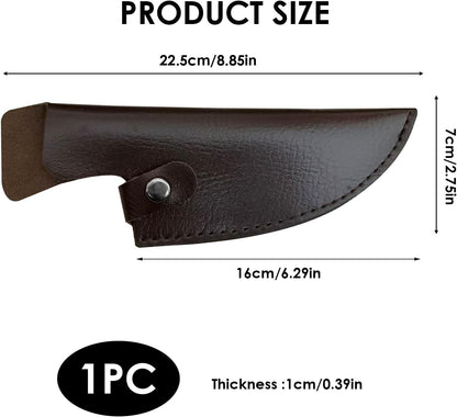 6 Inch PU Leather Knife Sheath for Matsato Knives, Universal PU Leather Sheath with Belt Loop for Kitchen Chef and Boning Knives, Suitable for Knives with Blade Lengths of 6in/15.24cm or Less (6in Brown 1pc)