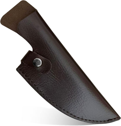 6 Inch PU Leather Knife Sheath for Matsato Knives, Universal PU Leather Sheath with Belt Loop for Kitchen Chef and Boning Knives, Suitable for Knives with Blade Lengths of 6in/15.24cm or Less (6in Brown 1pc)