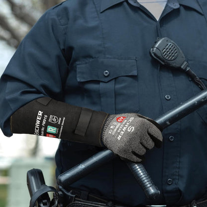 ANSI A9 Cut & Level 5 Puncture Resistant Arm Sleeves, PM915 High Risk Protection Arm Guards for Biting, Gardening Sleeve Thorn Proof, Tactical Work Sleeves for Law Enforcement Self Defense