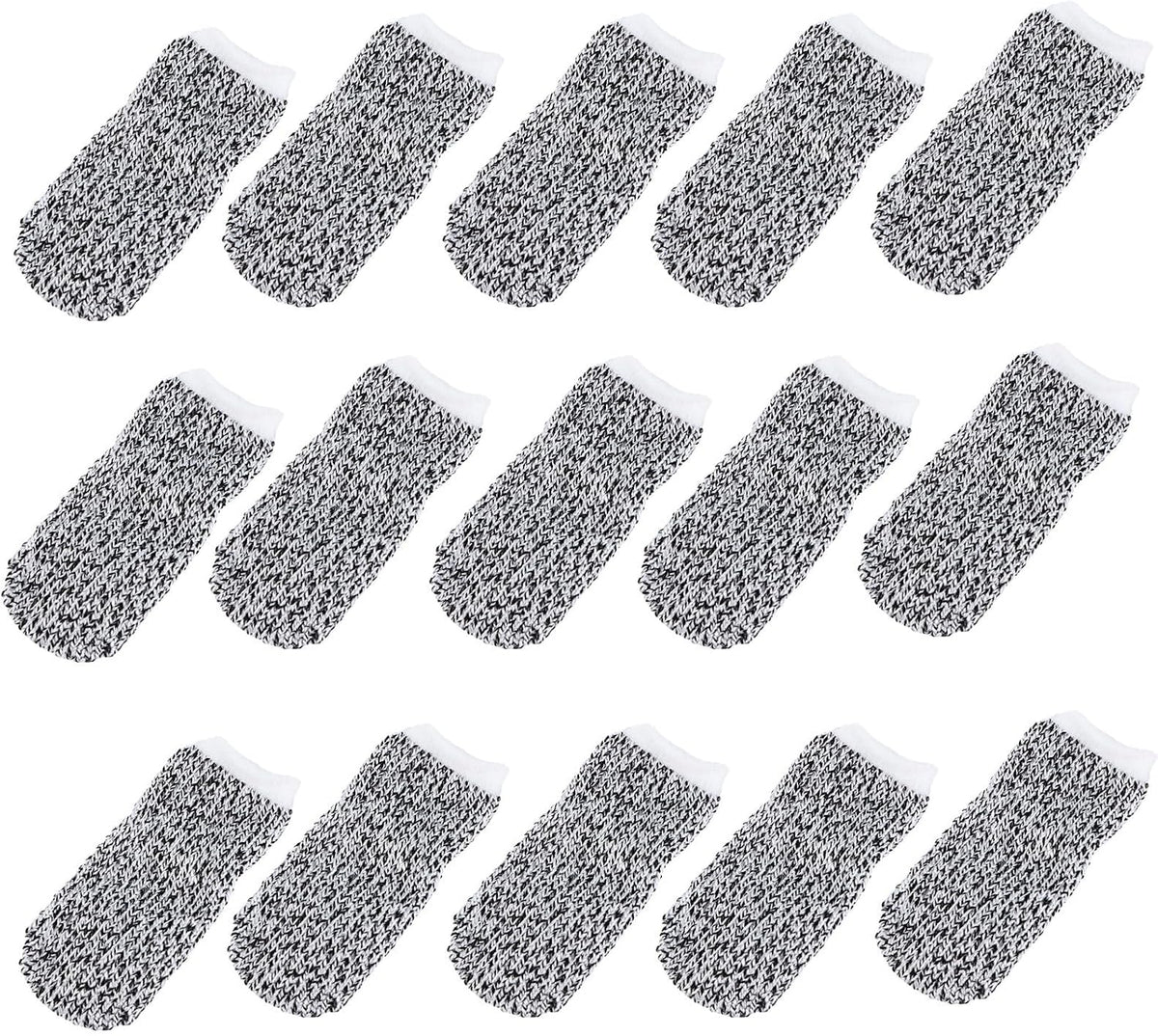 40pcs Cut Resistant Finger Cots Thumb Guards Gray Reusable Finger Sleeve Protectors for Kitchen Work Industrial Safety Hand Protection