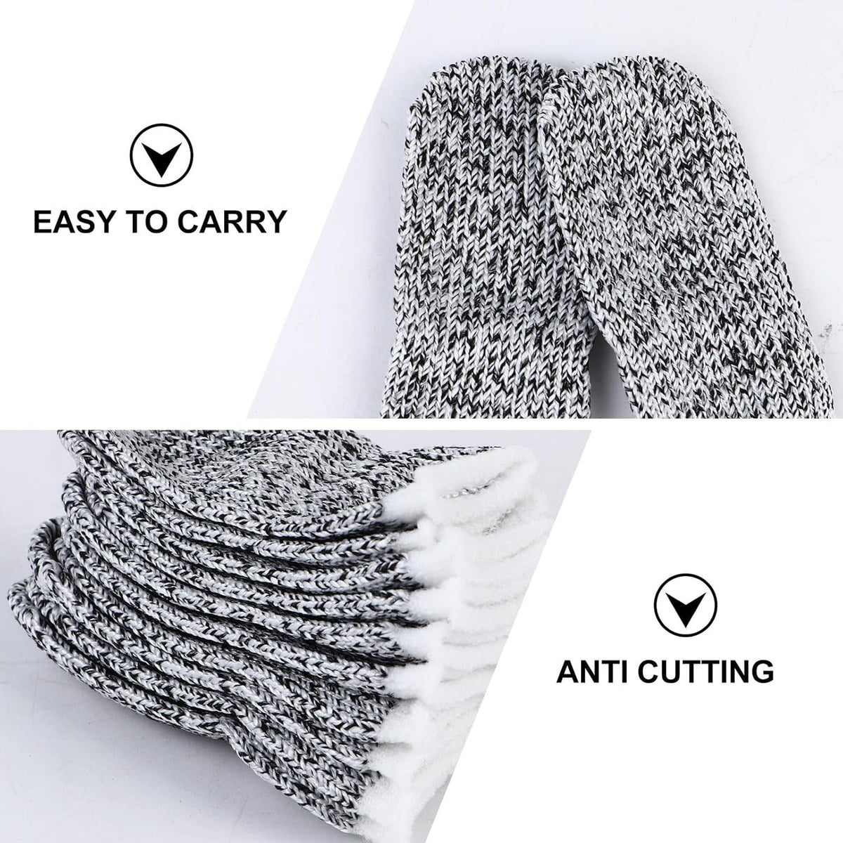 40pcs Cut Resistant Finger Cots Thumb Guards Gray Reusable Finger Sleeve Protectors for Kitchen Work Industrial Safety Hand Protection