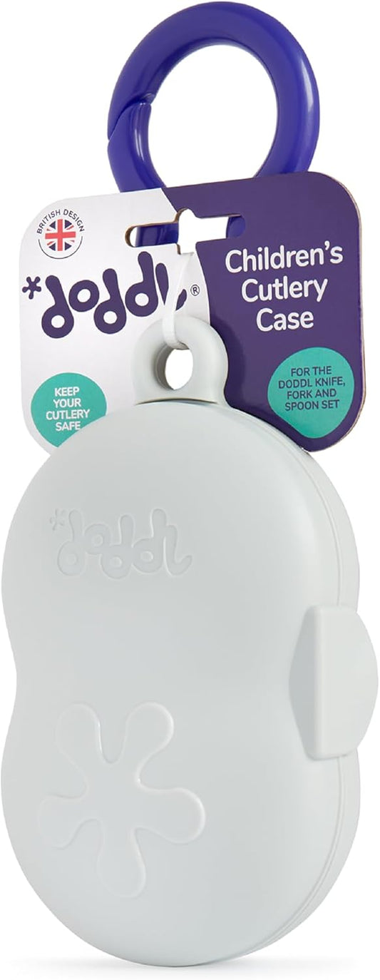 Toddler Travel Utensil Case, Fits Toddler Fork, Spoon and Knife Sets, Clips to Bags & Strollers, Travel Essentials, Dishwasher Safe (Case Only)