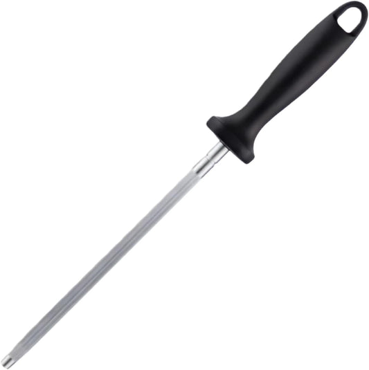 Kitchen Knife Sharpener Rod-13 Inches Professional Carbon Steel Knife Sharpening Honing Rod with Hanging Holes for Household, Chef, Daily Maintenance 1pcs