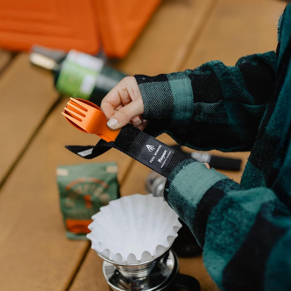 MAGWARE Magnetic Travel Camping Cutlery Utensils Set | Travel Utensils for Outdoor Cooking, Dining, & Camping, Knife, Fork & Spoon, Portable Silverware & Pouch, Black (3 PCS)