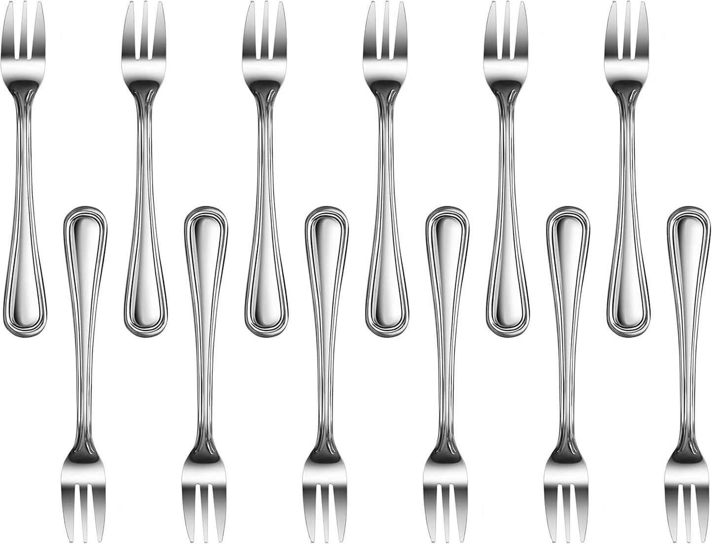 Slimline Pattern 18/0 Stainless Steel Oyster Fork, 5.4-Inch, Set of 12, Commercial Grade