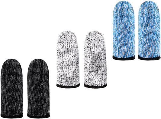 3 Pairs Cut Resistant Finger Cots Protective Sleeves Wear Resistant Finger Guards with Thumb Protection for Crafting Kitchen Work Industrial Use