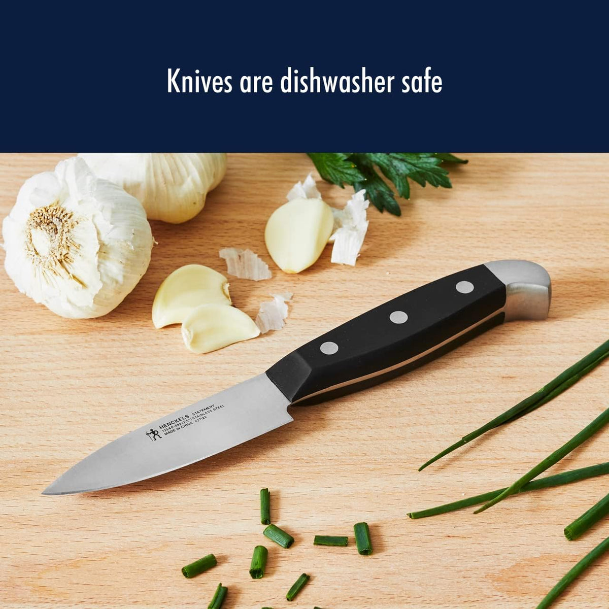 Statement Razor-Sharp 2-pc Knife Set, Santoku Knife 7 Inch, Paring Knife, German Engineered Informed by 100+ Years of Mastery