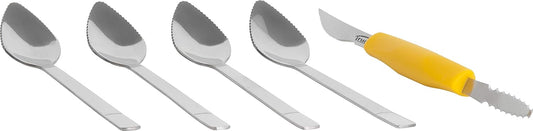 Stainless Steel Grapefruit 5-Piece Set, Yellow