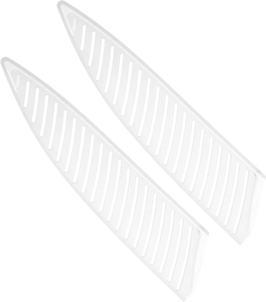 PP Safety Knife Cover Sleeves for 8" Chef Knife, 2 Pack Knives Edge Guard Blade Protector Universal Knife Sheath for Kitchen, White