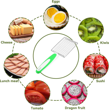 Luncheon Meat Cutter, Boiled Egg Slicer Cutter Stainless Steel Tomato Slicer Cuts 10 Slices for Eggs, Hams, Bananas, Onions for Soft Food and Fruits
