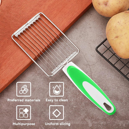 Luncheon Meat Cutter, Boiled Egg Slicer Cutter Stainless Steel Tomato Slicer Cuts 10 Slices for Eggs, Hams, Bananas, Onions for Soft Food and Fruits