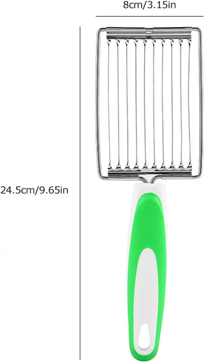 Luncheon Meat Cutter, Boiled Egg Slicer Cutter Stainless Steel Tomato Slicer Cuts 10 Slices for Eggs, Hams, Bananas, Onions for Soft Food and Fruits