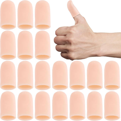 Gel Finger Cots, Silicone Finger Covers, Thumb Protector Finger Support Protector Caps Gloves