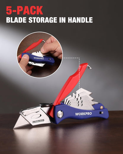 Folding Utility Knife, Quick-Change Box Cutter