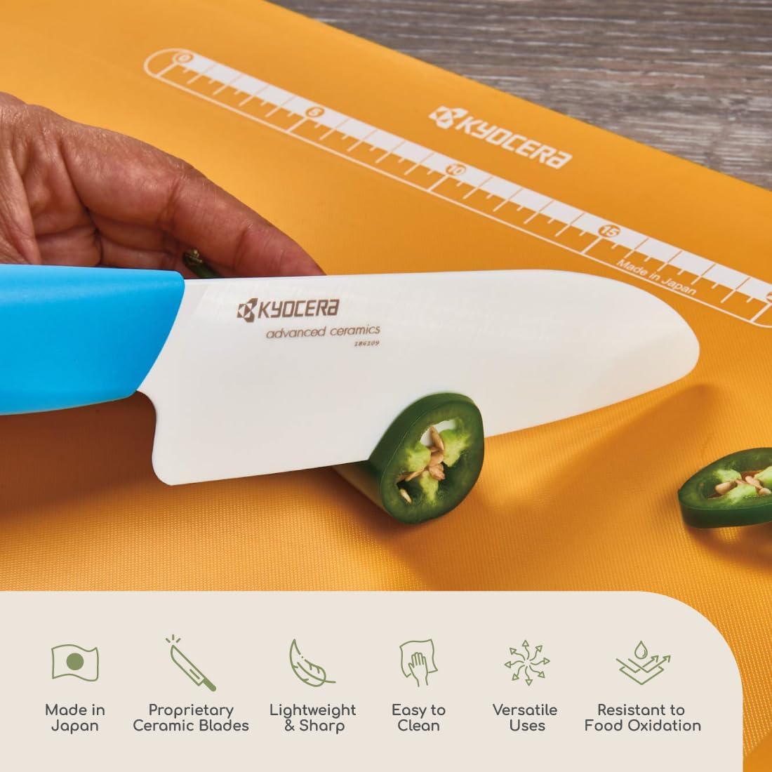 Revolution 2-Pc Ceramic Knife Set: 5.5” Santoku & 4.5” Utility | Revolution Ceramic Knife Duo: 5.5” Santoku & 4.5” Utility Blades for Precise Slicing, Trimming, and Daily Meal Prep