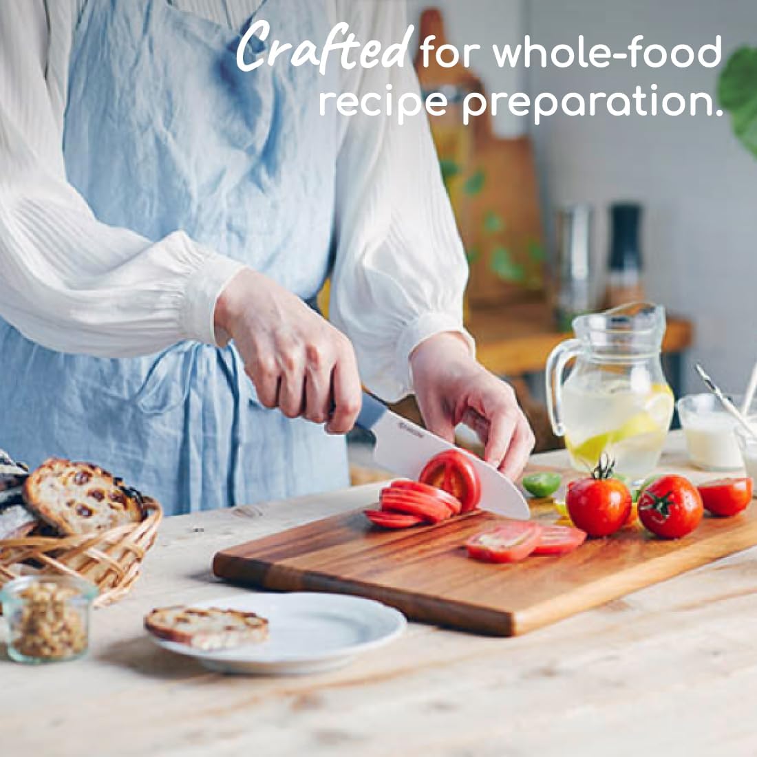 Revolution 2-Pc Ceramic Knife Set: 5.5” Santoku & 4.5” Utility | Revolution Ceramic Knife Duo: 5.5” Santoku & 4.5” Utility Blades for Precise Slicing, Trimming, and Daily Meal Prep