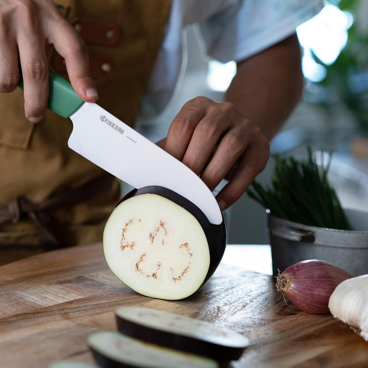 Revolution 2-Pc Ceramic Knife Set: 5.5” Santoku & 4.5” Utility | Revolution Ceramic Knife Duo: 5.5” Santoku & 4.5” Utility Blades for Precise Slicing, Trimming, and Daily Meal Prep