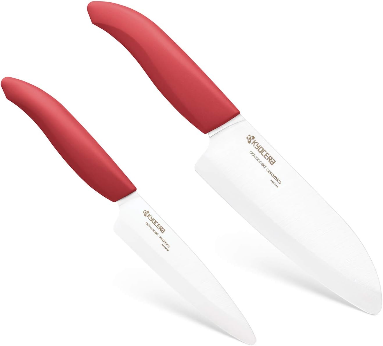 Revolution 2-Pc Ceramic Knife Set: 5.5” Santoku & 4.5” Utility | Revolution Ceramic Knife Duo: 5.5” Santoku & 4.5” Utility Blades for Precise Slicing, Trimming, and Daily Meal Prep