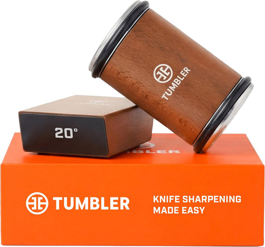 The Original Rolling Knife Sharpener™ (Wood) | Knife Sharpening Made Easy - Rolling Knife Sharpener Tool for Kitchen Knives, Kit Offers 15 & 20 Degree Sharpening (Wood)