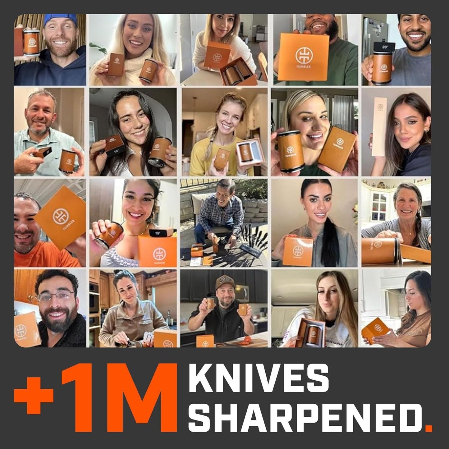 The Original Rolling Knife Sharpener™ (Wood) | Knife Sharpening Made Easy - Rolling Knife Sharpener Tool for Kitchen Knives, Kit Offers 15 & 20 Degree Sharpening (Wood)