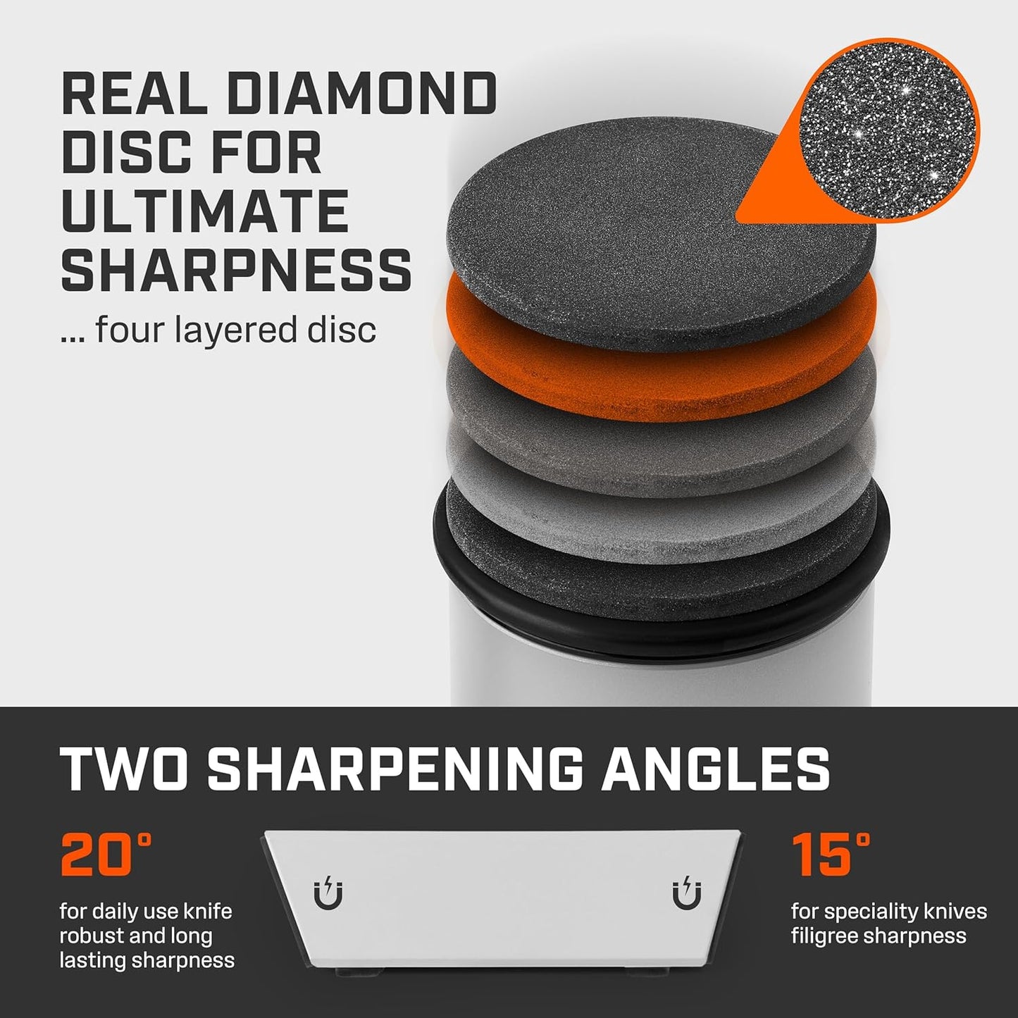 The Original Rolling Knife Sharpener™ (Wood) | Knife Sharpening Made Easy - Rolling Knife Sharpener Tool for Kitchen Knives, Kit Offers 15 & 20 Degree Sharpening (Wood)