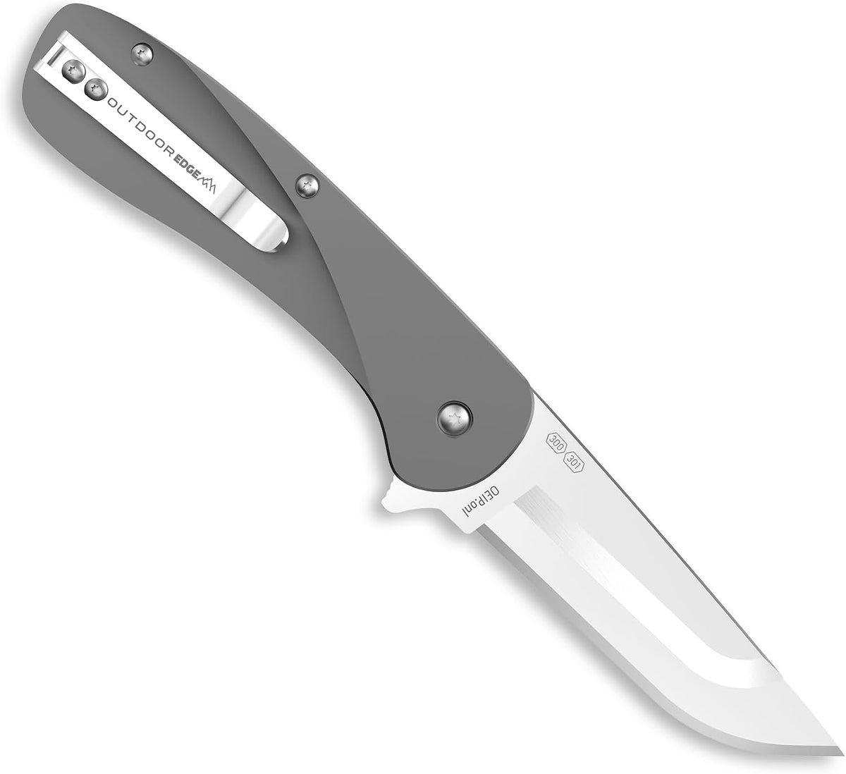 RAZOR VX1 | Replaceable Blade EDC Folding Pocket Knife | 3" Stainless Blade, Gray Anodized Aluminum Handle, Reversible Pocket Clip | Outdoor, Camping, Survival, Utility