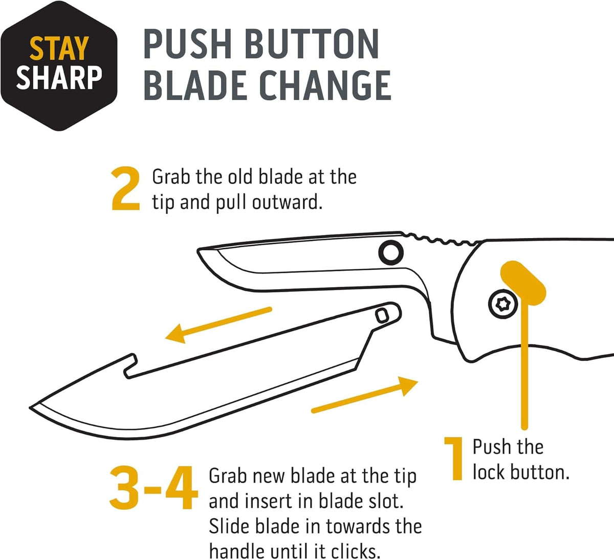 RAZOR VX1 | Replaceable Blade EDC Folding Pocket Knife | 3" Stainless Blade, Gray Anodized Aluminum Handle, Reversible Pocket Clip | Outdoor, Camping, Survival, Utility