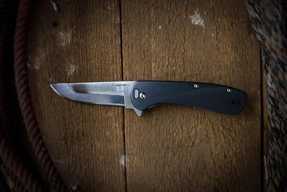 RAZOR VX1 | Replaceable Blade EDC Folding Pocket Knife | 3" Stainless Blade, Gray Anodized Aluminum Handle, Reversible Pocket Clip | Outdoor, Camping, Survival, Utility