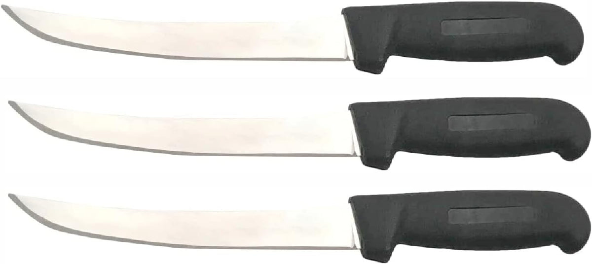 Boning Knife - 6.5 in. Blade - Curved, Stiff - Black Fibrox Handle (3 Pack - 6.5 in. Boning)