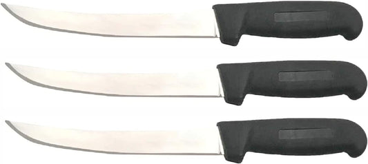 Boning Knife - 6.5 in. Blade - Curved, Stiff - Black Fibrox Handle (3 Pack - 6.5 in. Boning)