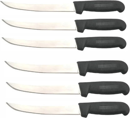 Boning Knife - 6.5 in. Blade - Curved, Stiff - Black Fibrox Handle (3 Pack - 6.5 in. Boning)