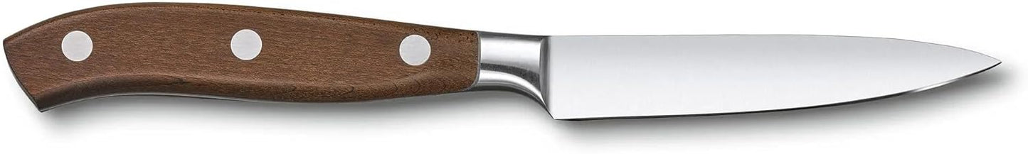Grand Maitre Paring Knife - 4 Inch Forged Stainless Steel Blade | Professional kitchen knife with ergonomic maple wood handle for precision cutting, peeling, and dicing fruit or vegetables