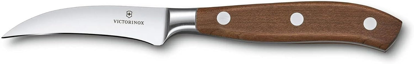Grand Maitre Paring Knife - 4 Inch Forged Stainless Steel Blade | Professional kitchen knife with ergonomic maple wood handle for precision cutting, peeling, and dicing fruit or vegetables