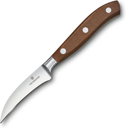 Grand Maitre Paring Knife - 4 Inch Forged Stainless Steel Blade | Professional kitchen knife with ergonomic maple wood handle for precision cutting, peeling, and dicing fruit or vegetables